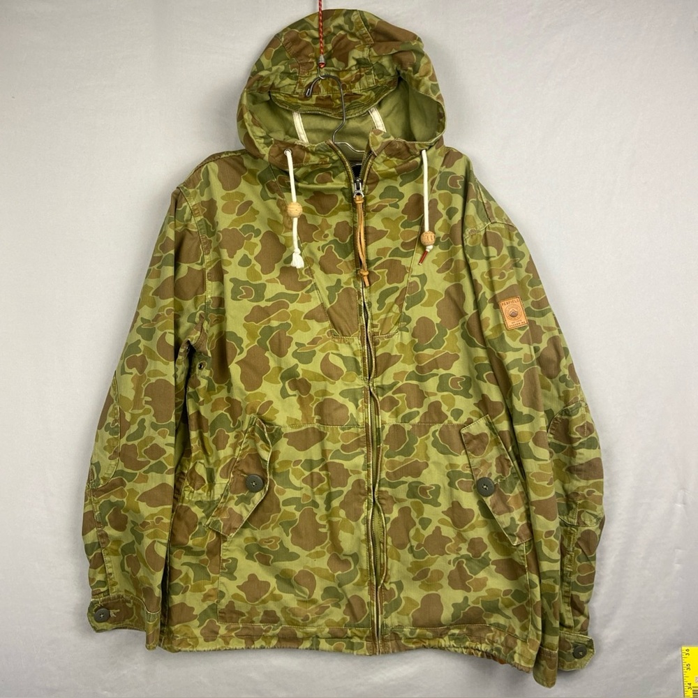 Penfield Gibson Hooded Camouflage Jacket Men’s Medium Green & Brown Military